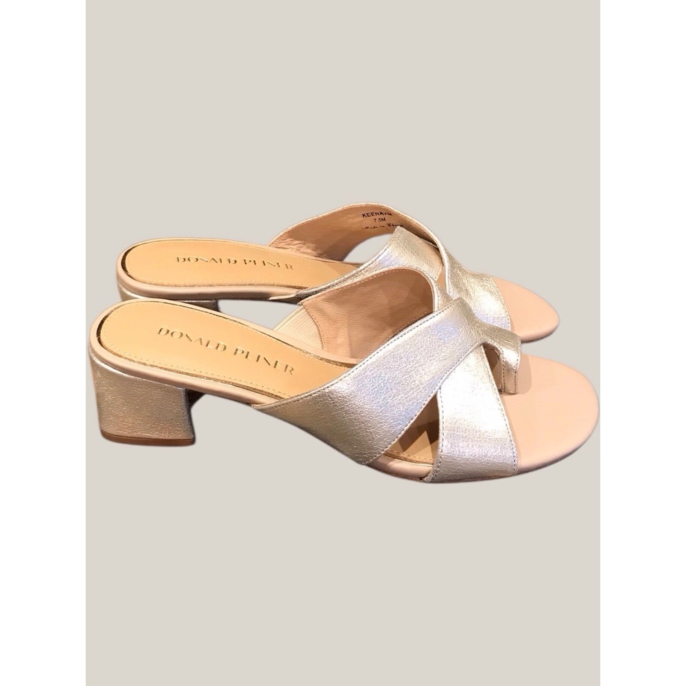 New Donald Pliner Women's Keena Plantino Casual Dress Heeled Sandal Sz 7.5 - Picture 2 of 8